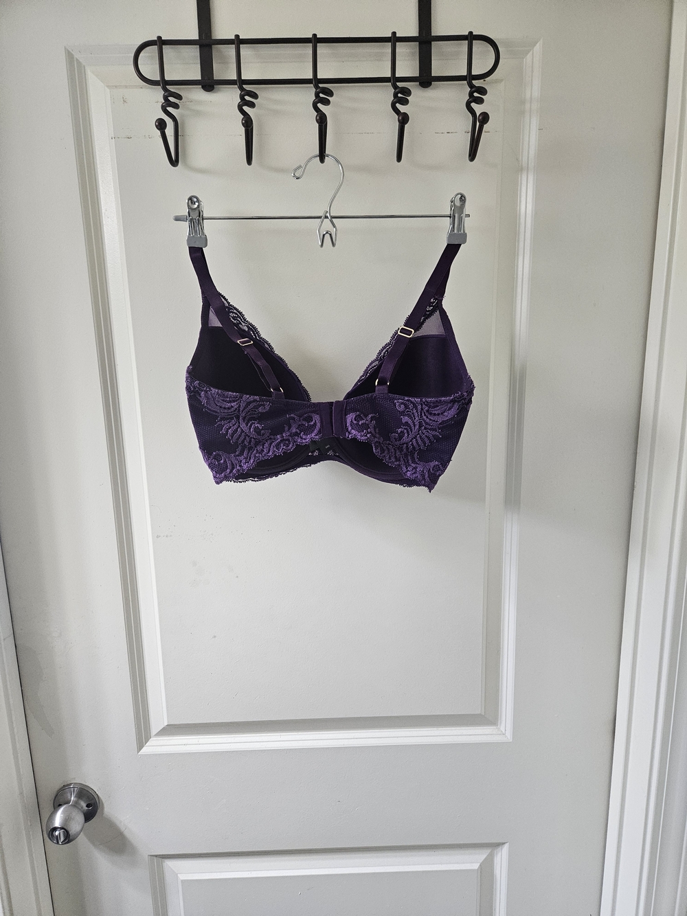 Natori Deep Purple Lace-Trim Underwire Bra - Picture 13 of 15